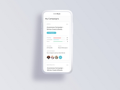 My Campaigns app concept concept design mobile ui ux ux design