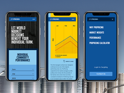 Cargill ProPricing mobile uidesign website
