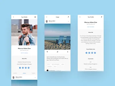 DailyUI 004: User Profile clean dailyui interface minimal profile ui user