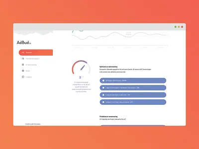 Gauge - AdBud dashboard dashboard ui design gauge login meter speedometer statistics ui ux web website