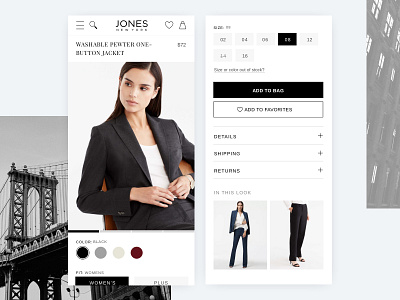 JNY Launch ecommerce mobile pdp product page shopify shopping ui ux