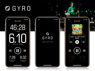 GYRO Running App running smartphone ux workout