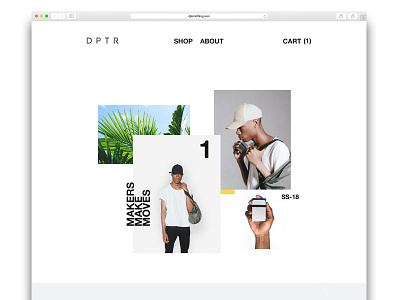 DPTR Landing page branding design logo minimal typography ui ux web