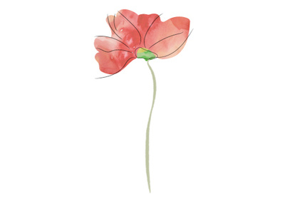 Flower brush design vector water color