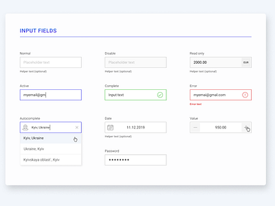 UI components v1.0 (Input Fields) free figma free freebie ui ui kit ux web web design