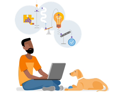 Asp.Net Core branding design flat illustration imagination microsoft vector visualstudio