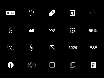 Property Logomarks — Part 2 branding compilation cre cw graphic icon identity logo marks numbers property real estate shape vector
