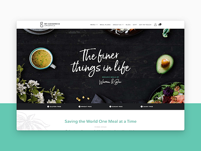 My Goodness Organics ecommerce food organic portfolio ui