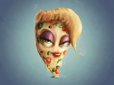 La Più Bella - Pizza Place art character design concept delicious design digital art digital painting draw drawing food graphic design graphic art hot illustration ilustración ilustração pizza pizza place psd wacom