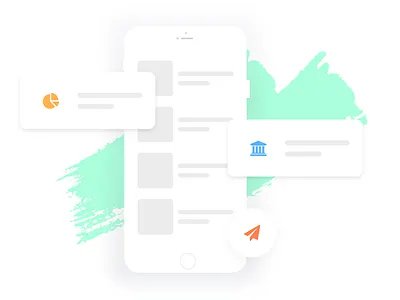 FinTech Illustration app concept design finance finance icons fintech illustration illustration art iphone mobile product storytelling ui ux