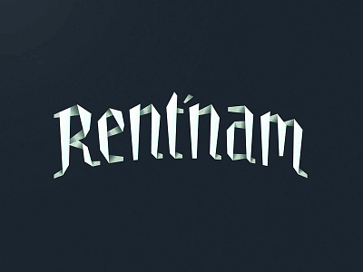 Rent'nam grain lettering texture typography