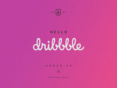 Hello Dribbble branding clean design identity illustration illustrator ios lettering logo minimal type typography vector