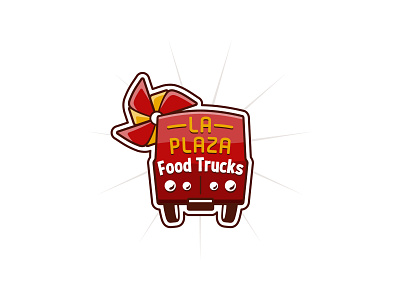 La Plaza Foodtrucks cartoon foodtruck logo