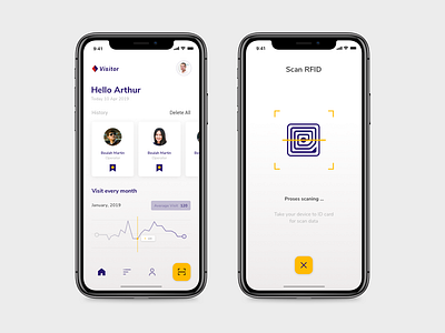 Scan RFID design interaction ios iphone x mobile app mobile app design scan ui ux