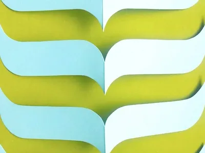 Paper Folds 1960s abstract bold cut paper floral mod organic shadows texture