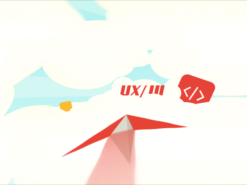 Embrace This Revolution 2d 3d after affects animation cloud element 3d event flat flat 3d motion paper airplane red vr