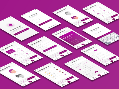 Appointment App for Salon - UI/UX Design appdesign appointmentapp salon salonapp ui uidesign uiux