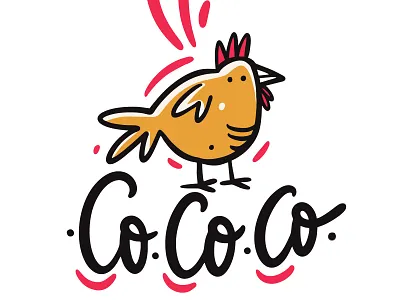 Chicken cute chicken design ferm icon illustration lettering logo orange sketch summer type vector