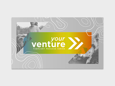YOUR VENTURE church design gradient icon jesus logo message series topography triangle