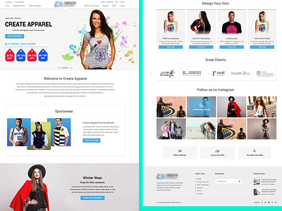 Apparel design ui ux web website