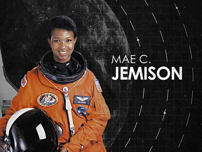 Mae C. Jemison black history month collage space