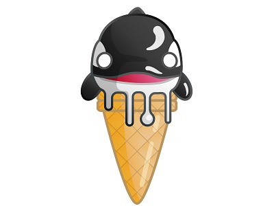 Orca animals design illustration killer whale marine biology orca vector
