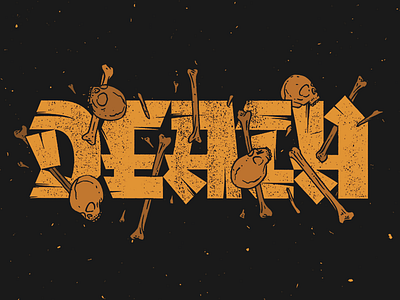 Death blackletter death lettering letters skeleton skull type typography