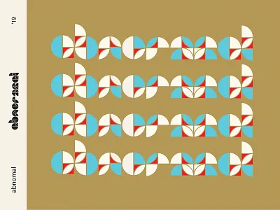 Abnormal abnormal blue circle color display font fun geometric gold logotype minimalistic modern playful red triangle type