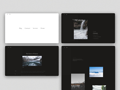 Black organic black black and white blog clean custom dark data design flat grid interface ui ux web website