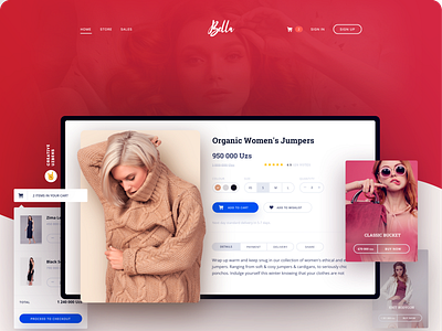 👗Bella | Online Store design dress ecommerc girl shop shop design ui ux web