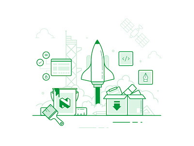 Nedbank Spot 2 2d bank creative design flat icon illustration launch line nedbank ui ux vector