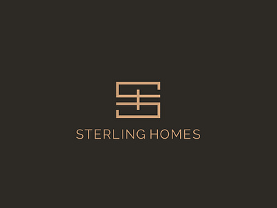 Sterling Homes Monogram Logo branding logo monogram wordmark logo