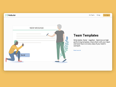 Team message template illustration message team ux