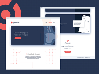 A.I for Radiologist Landing Page application design design agency dribbble interface landingpage popular product screen shot sketch tech uidesign website