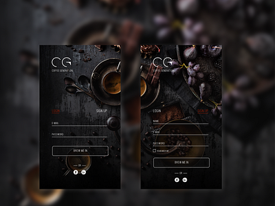 Daily UI - Signup page app branding coffee app design logo practice signup screen sketch typography ui ui concept ui ux designer uidesign ux vector