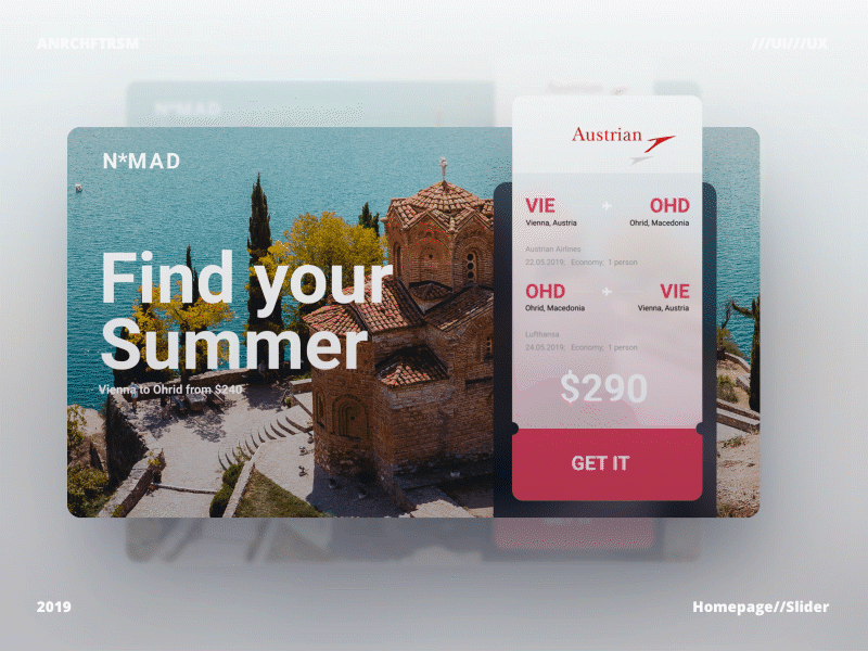 Slider Ui animation concept booking dribble flight flight booking gif inspiration interaction landing page slider travel travel agency ui ux webdesign