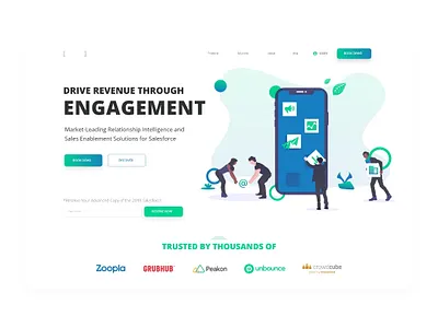 Marketting Hypergrowth B2B Design b2d blue business growth design designbyfazal humaaans illustration landing page marketting saleforce simple website stunning website ui ux web designer web layout webdesign