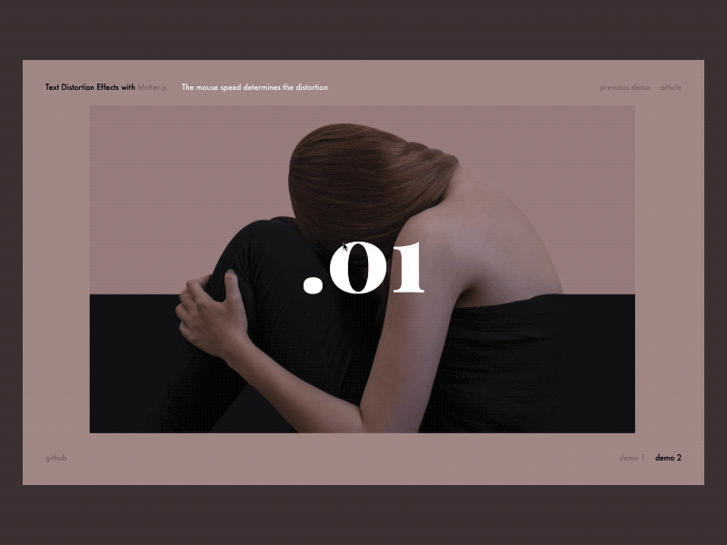 Text Distortion Effects using Blotter.js animation css demo distortion effect gif grid html javascript layout template ui uidesign