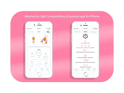 Alternative, light design of app debut design on iPhone light app design posture app posture startup white design app iphone світлий дизайн застосунку