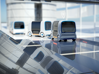 Autonomous pod / vehicle concept automotive autonomous car design hmi