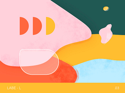 Labe-L #01 branding collection editorial festival illustration letters pink shapes ui