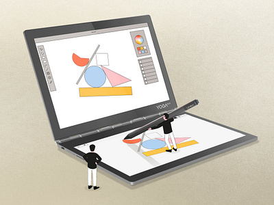 Lenovo - Tiny Gus - Drawing animation colors computer draw drawing geometric geometry guys illustrators lenovo parallel parallel studio tiny