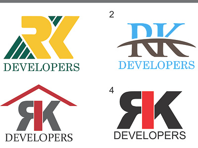 Rk Logo branding design cmyk logo