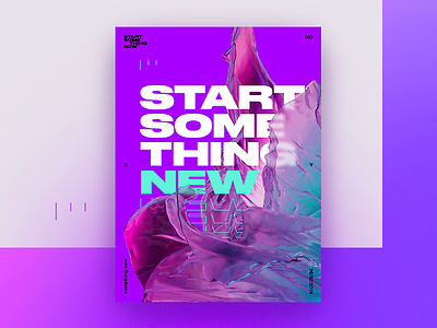 Poster #02 art c4d cinema 4d color gradient graphic design poster typography