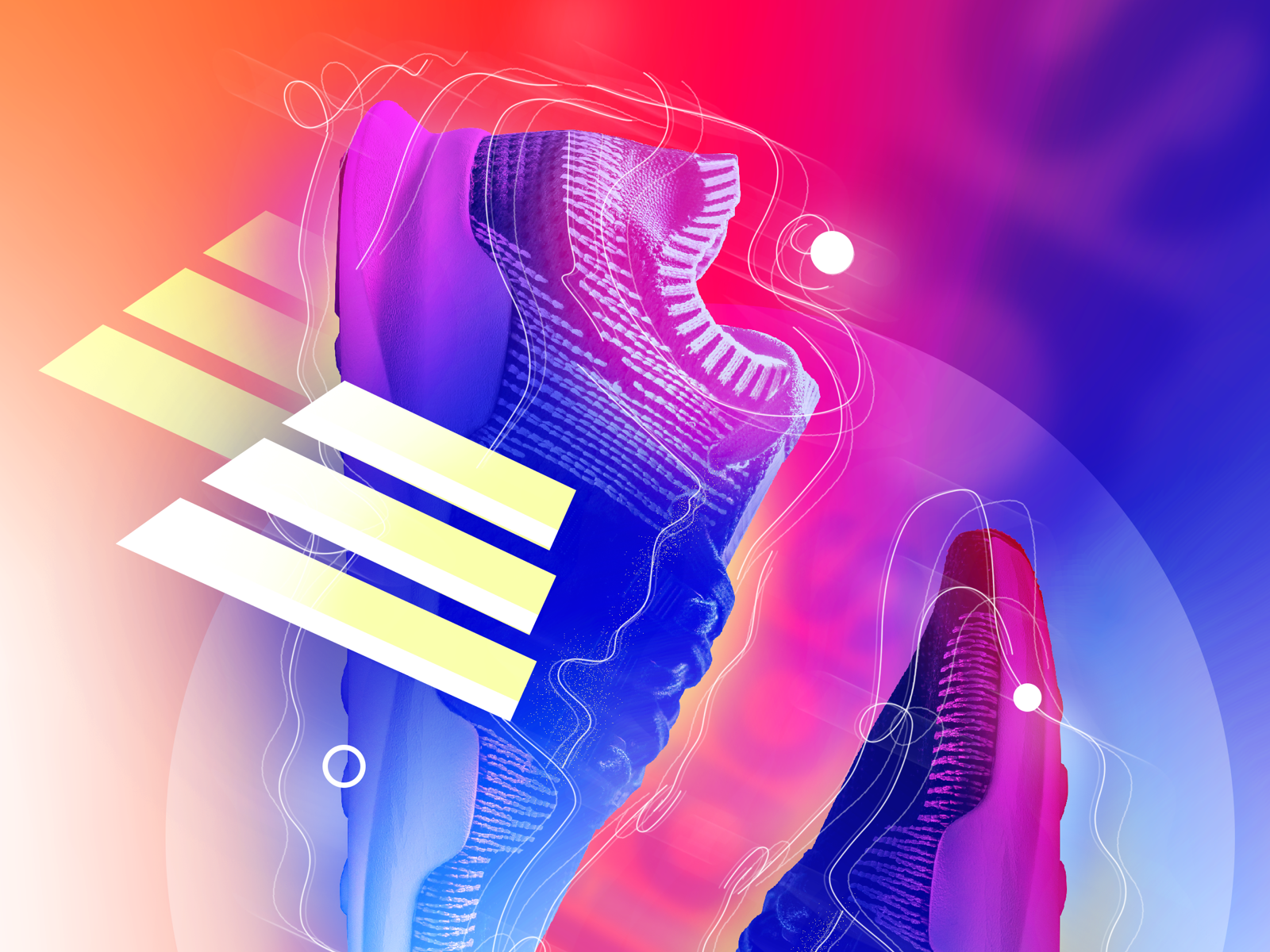 014 - Wings - Details abstract adidas details gradient lines poster sketch sneaker sneakers wings