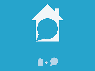 Home + Chat Logo Idea creative icon idea logo logotype neat