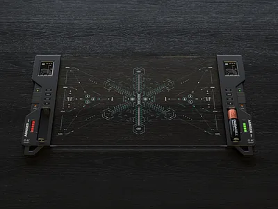 AGNISER cinema 4d cyberpunk design device fui octanerender product sci fi ui