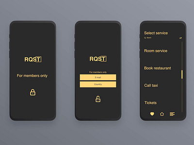 Rqst app concept app ui ux