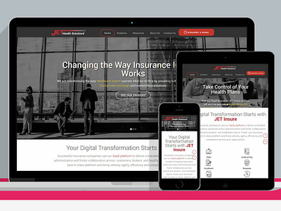 Jet health solutions bootstrap branding css3 html5 logo responsive typography ui ux website design