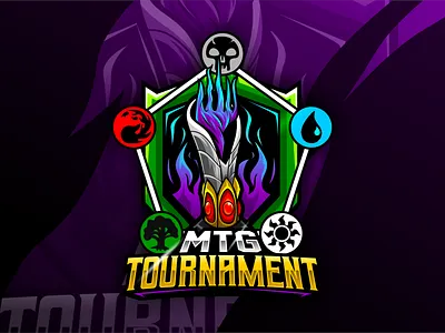 Magic Gathering trading card tournament artwork branding design esportlogo gaming logo illustration logo magic sport tournament vector
